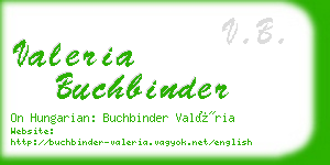 valeria buchbinder business card